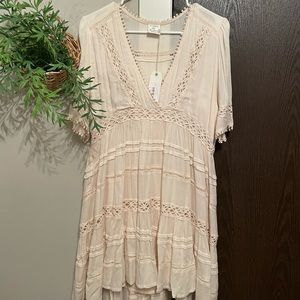 By Together Cream Crochet Dress from Clothe Boutique!